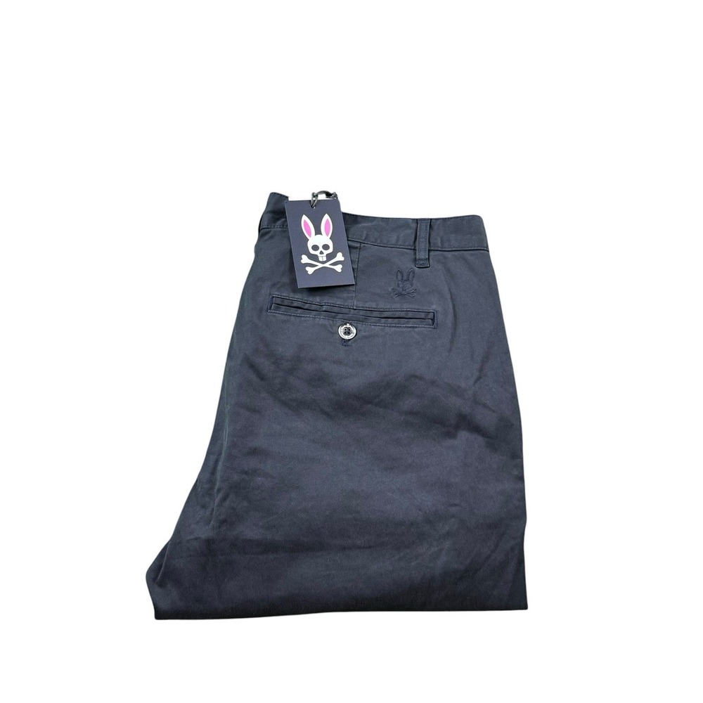 Psycho Bunny Navy Blue Cotton Stretch Men's Chino Pant Size 30x32 NWT